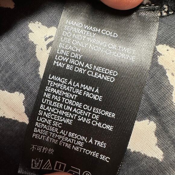 Free People Dress Womens Small Black Hearts Desire Cotton Mini Ivory Boho New - Picture 8 of 12